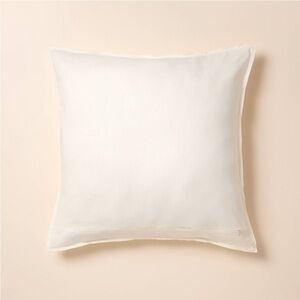 HEARTH & HAND NWT solid euro square throw pillow -sour cream -26”